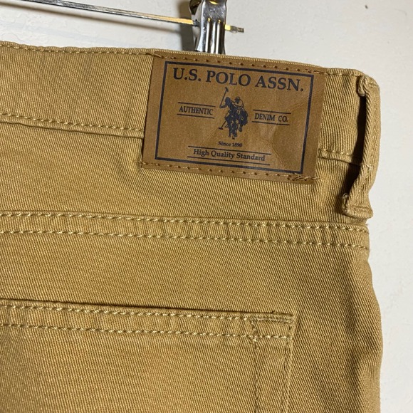 NWT US Polo Assn Boys Straight Twill Jeans Honey Size 18 Preppy Uniform Gorpcore - Picture 13 of 13